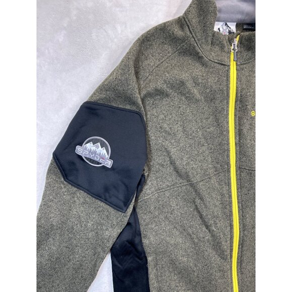 Spyder Empire Fleece‎ Jacket Mens Large Green Black Full-Zip - Picture 4 of 6